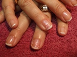 shellac with pink flowers