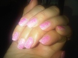 Two tone pink with glitter!