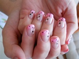 Pink Gel French with dots