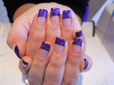 Acrylic Tips with Purple Foil!