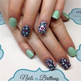 Mint, flowers and polka dots