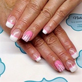 White french with bubblegum pink