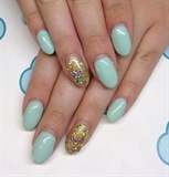 Mint and gold almond