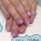 Pink and silver glitter