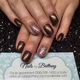 Brown with Gold Glitter Accent