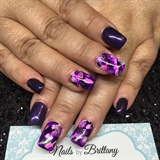 Purple with Sharpie Nail Art