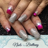 Pink with foils and silver glitter