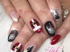 Black And Red Christmas Nails