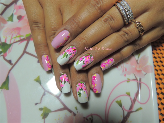 pink and white floral