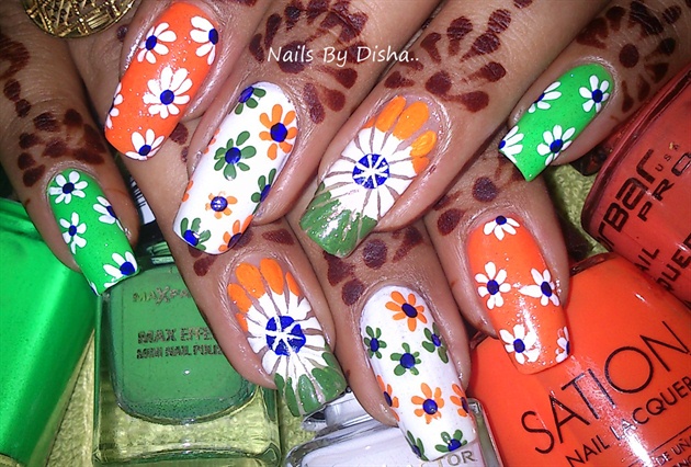 INDIAN INDEPENDENCE DAY nails...