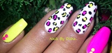 Neon Leopard Nail art