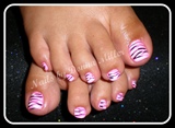 Pink Zebra Toes