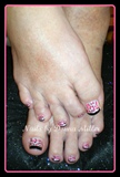 Pink and Black Leopard Toes
