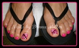 Pink Toes with Leopard and Zebra