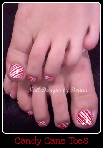 Candy Cane Toes