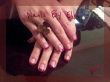 gel nails with red gelish