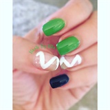 Green nails...  Gel nail polish 