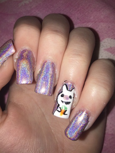 Pink Holo With Chubby Bunny