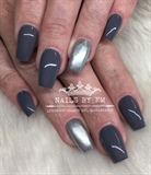 Grey and metallic design