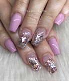 Pink And Encapsulated Glitter 