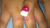 Pink and white pink bow