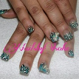 Turquoise cheetah and bling