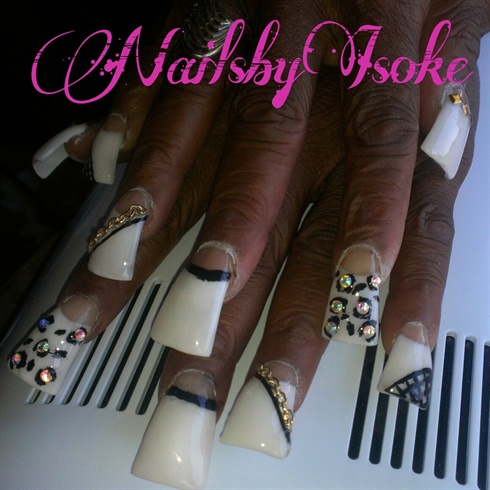 French duck feet with black and gold art