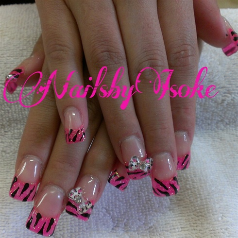 Pink glitter Zebra