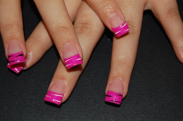 3. Pink and Black Zebra Print Nails - wide 2