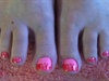 Light and hot pink toe designs