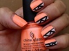 Neon Nails with Diagonal Accent