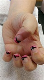 Pink tips with black bows