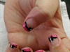 Pink tips with black bows