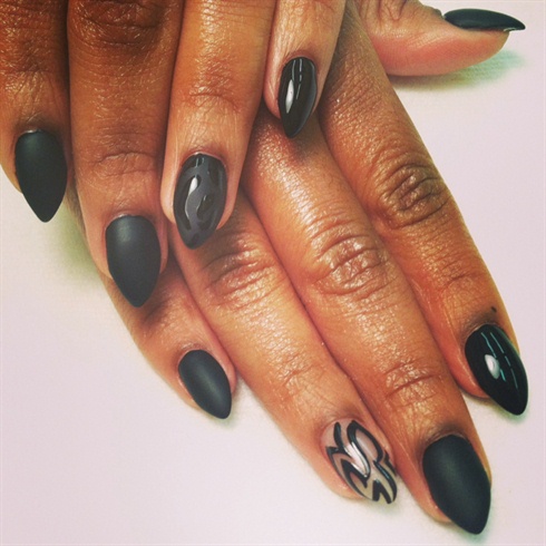 Matte Black With Almond Shaped