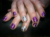 Foiled Nails with Shellac Topcoat