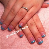 Blue French Tips Acrylic Only