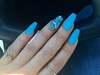 Cute Blue Matte Nails