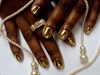 gold minx nails