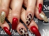 Coffin nails with animal print