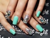 Tiffany Blue Nails with Bling!
