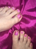 Pink Toes With Leopard Print 