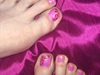 Pink Toes With Leopard Print 