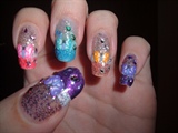 Colorful Butterfly Glitter Design