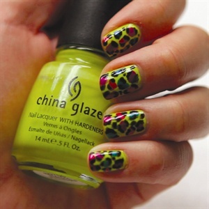 Mix and match shades and textures to personalize your China Glaze leopard mani.