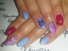 Ombre nails with butterfly