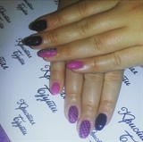 Pink-violet nails