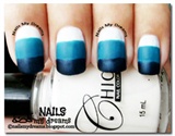 Blue Gradient Matte Nails