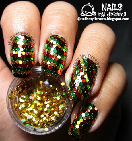 Reggae Christmas Inspired Nail Art
