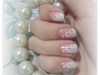 White Lace nail art