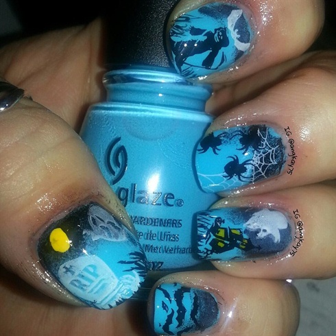 Spooky Night nails